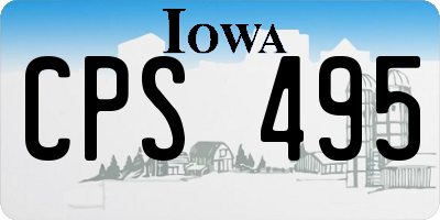 IA license plate CPS495