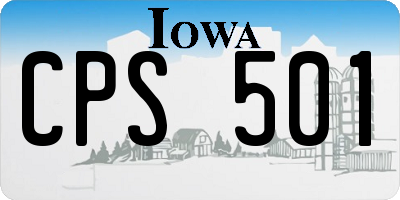 IA license plate CPS501