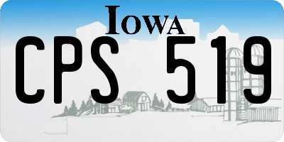 IA license plate CPS519