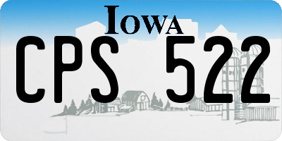 IA license plate CPS522