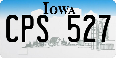 IA license plate CPS527