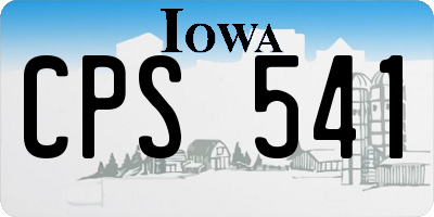IA license plate CPS541