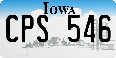 IA license plate CPS546