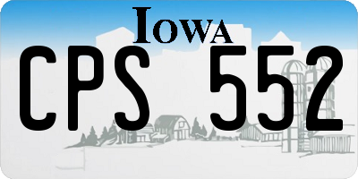 IA license plate CPS552
