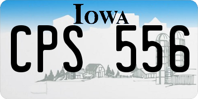 IA license plate CPS556
