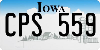 IA license plate CPS559