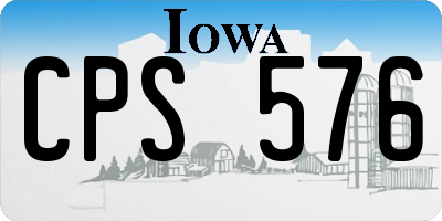 IA license plate CPS576
