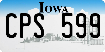 IA license plate CPS599