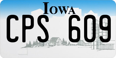 IA license plate CPS609