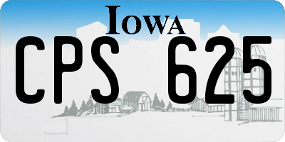 IA license plate CPS625