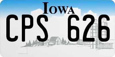 IA license plate CPS626