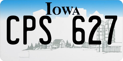 IA license plate CPS627