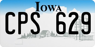 IA license plate CPS629