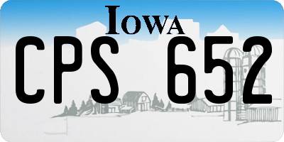 IA license plate CPS652