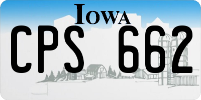 IA license plate CPS662