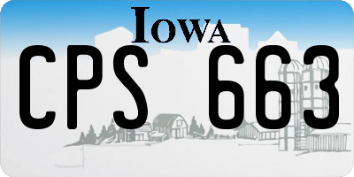 IA license plate CPS663