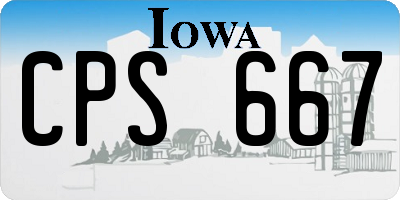 IA license plate CPS667
