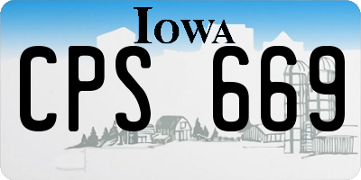 IA license plate CPS669