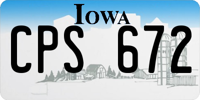 IA license plate CPS672