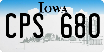 IA license plate CPS680