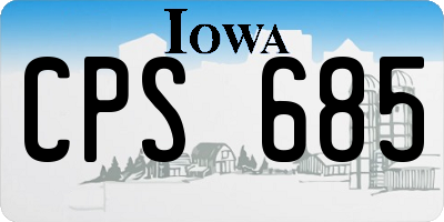 IA license plate CPS685