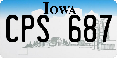IA license plate CPS687