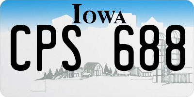 IA license plate CPS688
