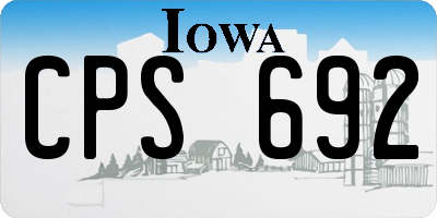 IA license plate CPS692