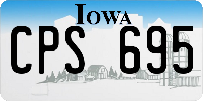 IA license plate CPS695