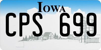 IA license plate CPS699