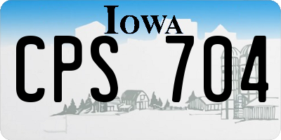 IA license plate CPS704