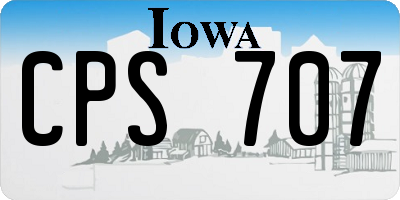 IA license plate CPS707