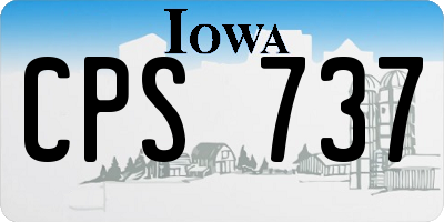 IA license plate CPS737
