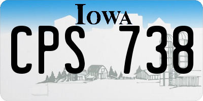 IA license plate CPS738