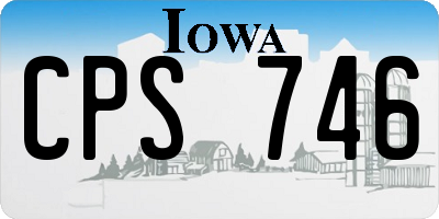 IA license plate CPS746