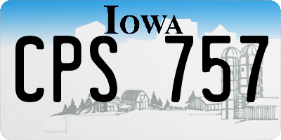 IA license plate CPS757