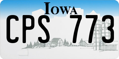 IA license plate CPS773