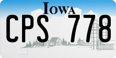 IA license plate CPS778