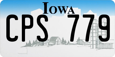 IA license plate CPS779