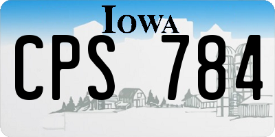 IA license plate CPS784