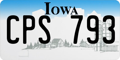 IA license plate CPS793