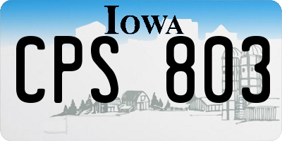 IA license plate CPS803