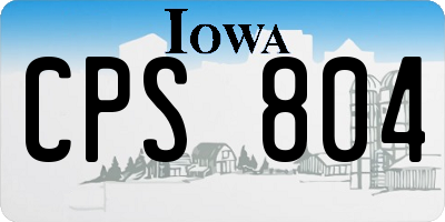 IA license plate CPS804