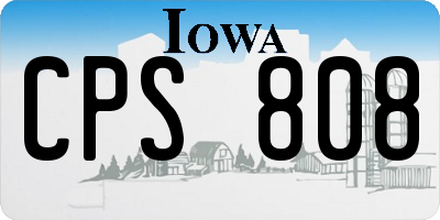 IA license plate CPS808