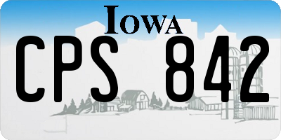 IA license plate CPS842