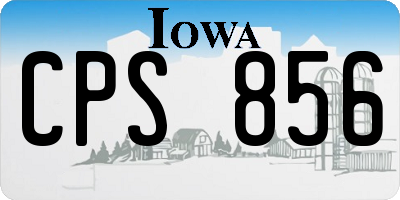 IA license plate CPS856