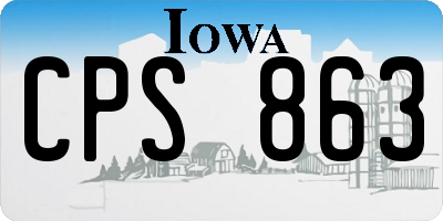 IA license plate CPS863