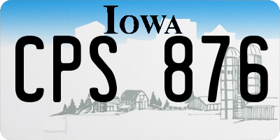 IA license plate CPS876