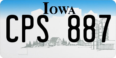 IA license plate CPS887