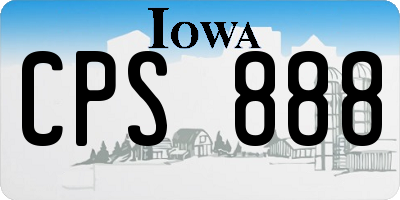 IA license plate CPS888